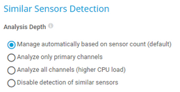 Similar Sensors Detection Settings